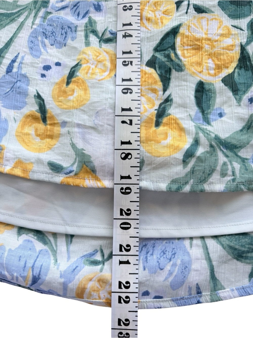 NWT Abercrombie & Fitch Lemon Blue Floral High Neck Shift Swing Dress SZ M Tall - Picture 7 of 8